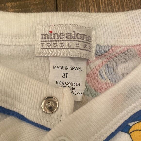 Boys Toddler Vintage Mine Alone Toddlers Airplane Romper One Piece 3T NWT White - Picture 3 of 7